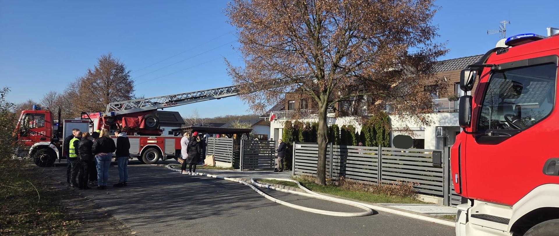 Pożar poddasza w budynku jednorodzinnym