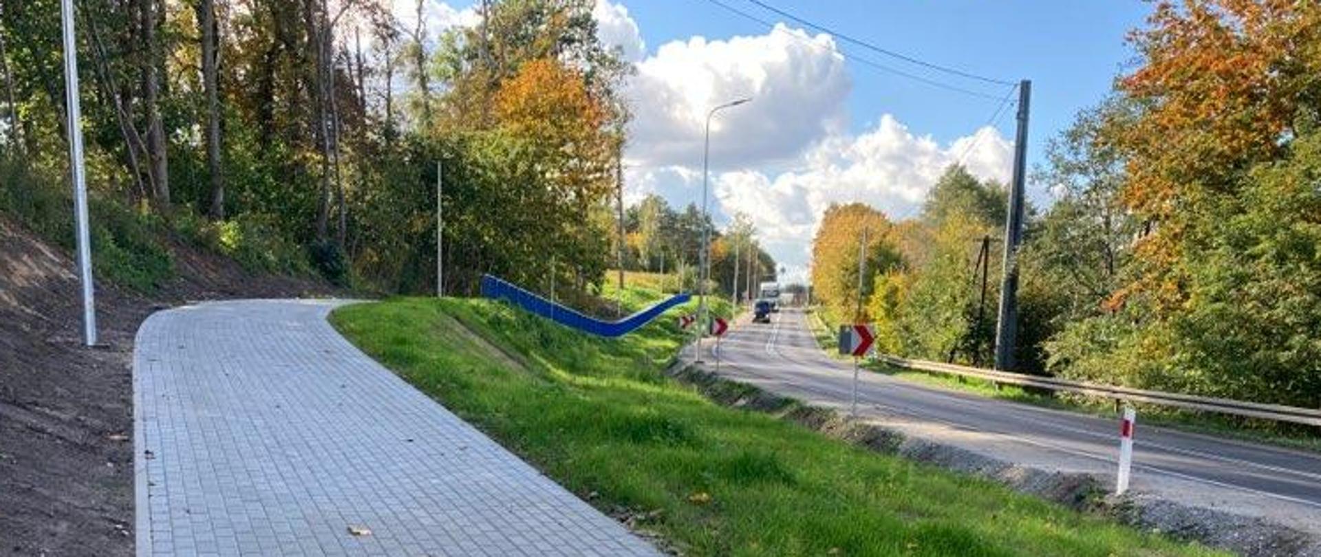 DK15 ścieżka pieszo-rowerowa Niewierz