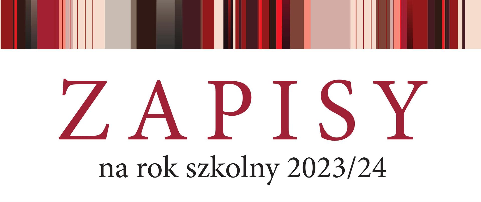 Plakat informuje o zapisach do szkoły Muzycznej na rok szkolny 2023/2024. Na górze plakatu znajduje się logo z nazwą szkoły. Po lewej stronie znajduje się napis: "60 lat PSM I st.". Poniżej znajduje się zdjęcie z koncertu uczniów szkoły. Dzieci śpiewają i grają na instrumentach. Poniżej czerwony napis zapisy oraz wymienione instrumenty: akordeon, flet poprzeczny, fortepian, gitara klasyczna, wiolonczela, klarnet, saksofon, skrzypce, trąbka. Na dole plakatu znajduje się adres strony internetowej oraz adres siedziby szkoły wraz z telefonem i kod QR przekierowujący do strony internetowej szkoły.