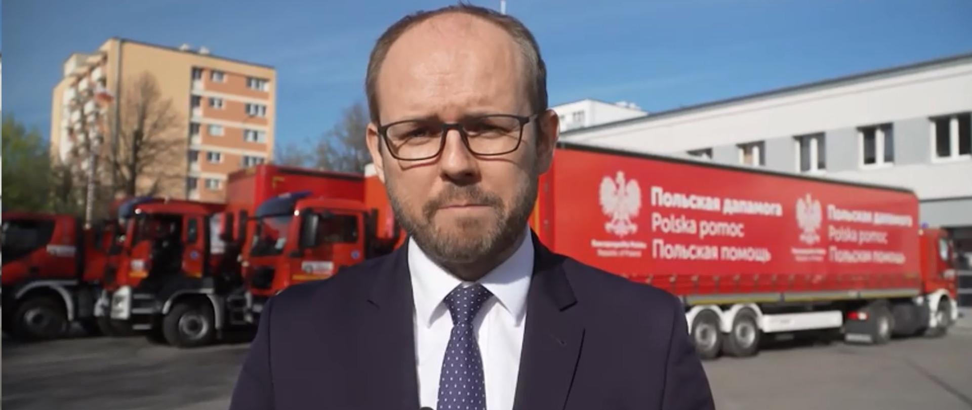 Min. Marcin Przydacz. Polska pomoc dla Białorusi