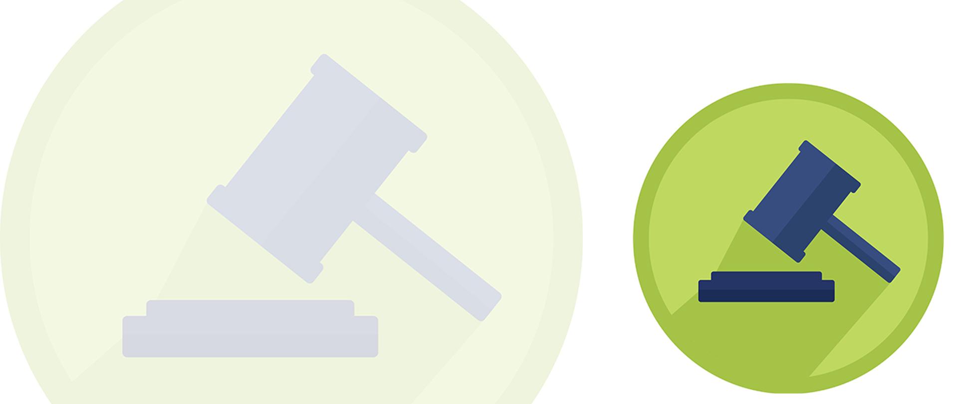 Ikona, młotek sędziowski