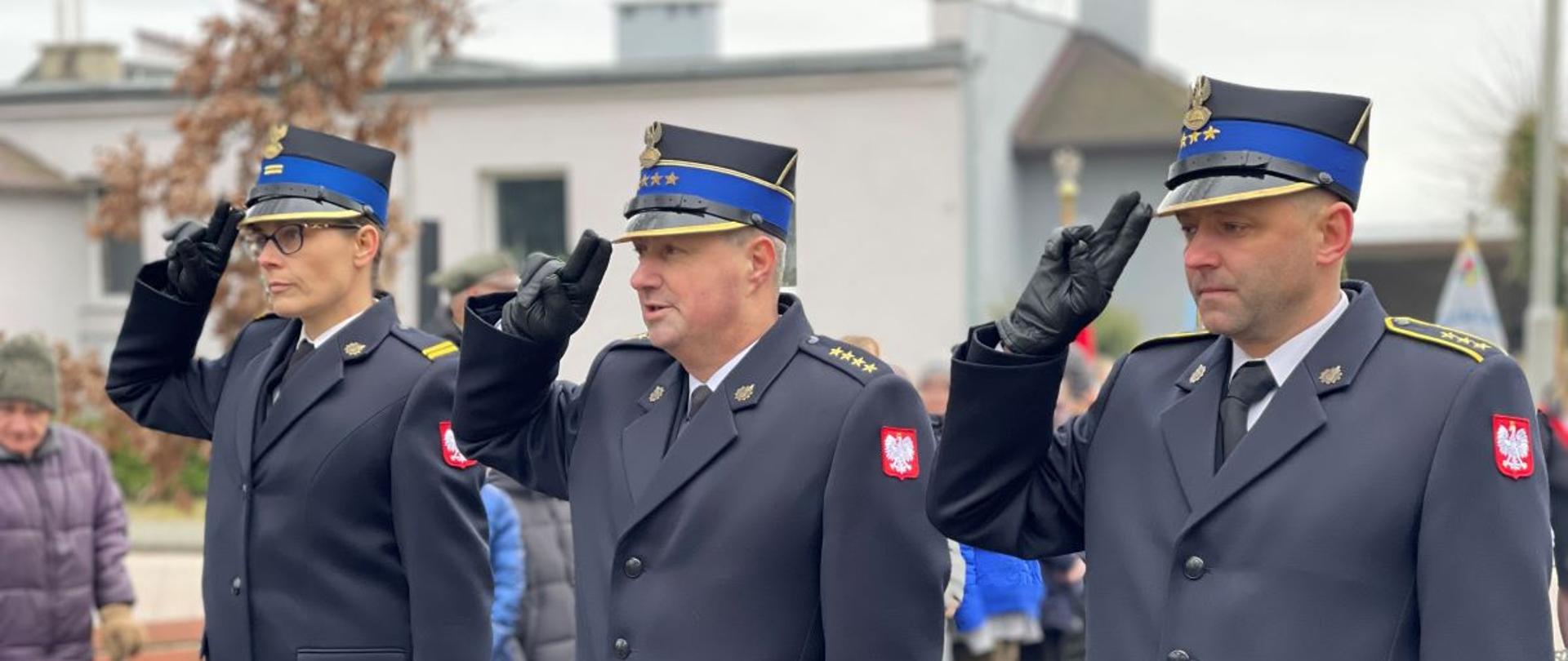 Delegacja na czele z p.o. Komendanta Powiatowego PSP w Złotowie