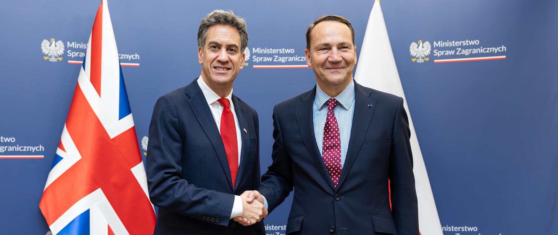 Deputy Prime Minister, Minister of Foreign Affairs Radosław Sikorski with the Foreign Secretary of the United Kingdom of Great Britain and Northern Ireland, Ed Miliband