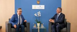 Spotkanie Ambasadora RP Krzysztofa Olendzkiego z Przewodniczącym Rady Państwowej RSI Marko Lotričem na temat konferencji lotnisk Europy Środkowej