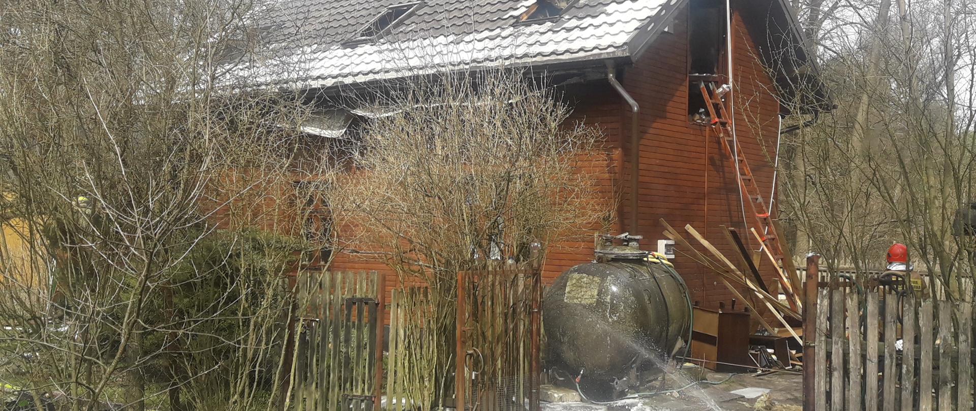 Pożar domu w Chrząstowicach