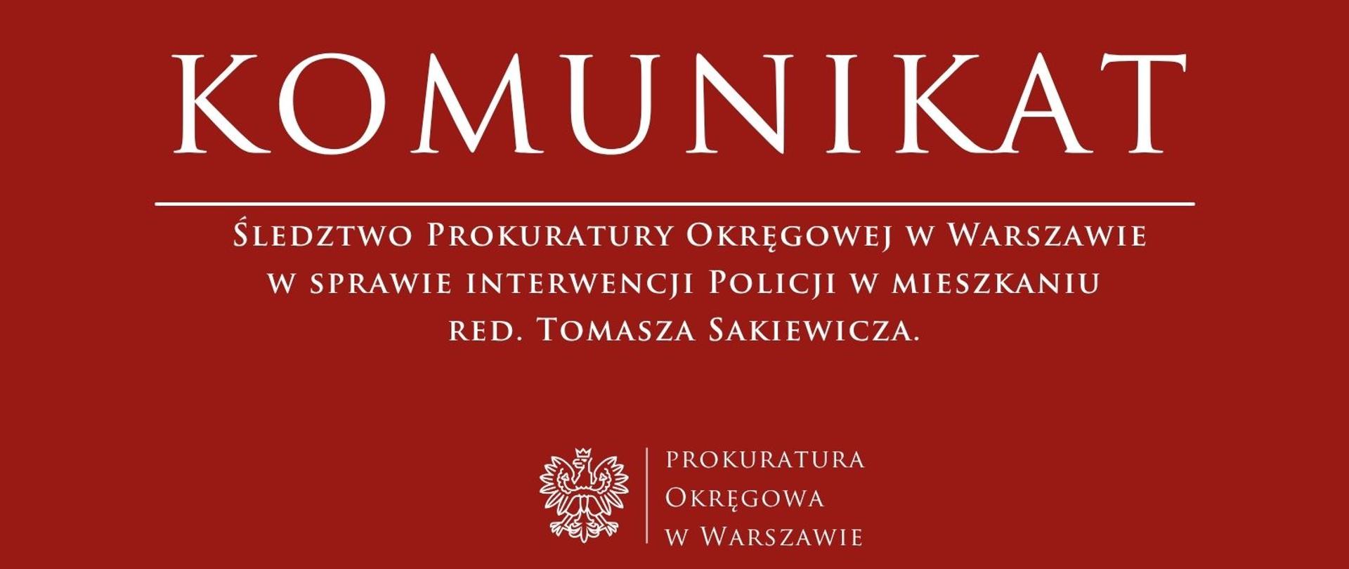 Komunikaty - Warszawa Okręg Interwencja Sakiewicz