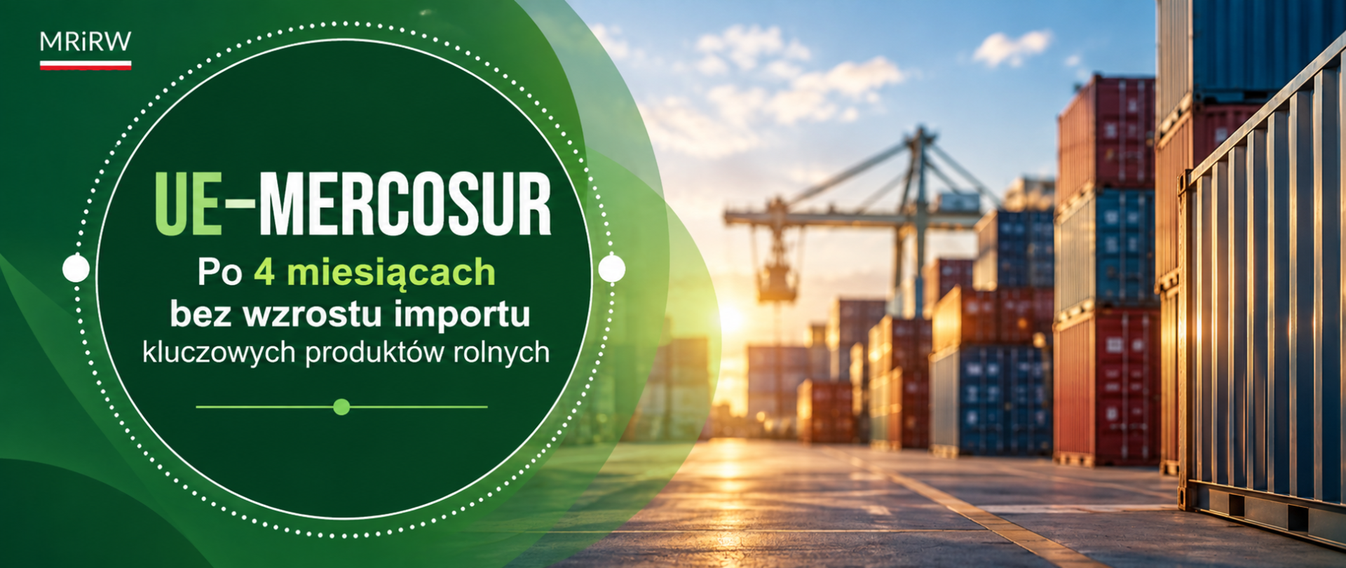 Brak wzrostu importu wrażliwych produktów rolnych w pierwszych czterech miesiącach stosowania umowy UE–Mercosur