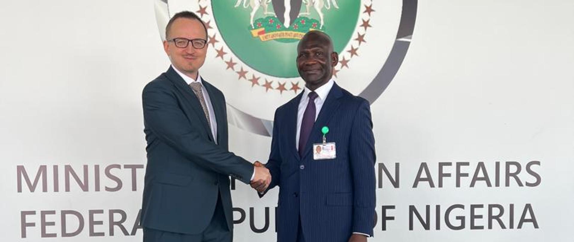 Spotkanie nowego chargé d’affaires Ambasady RP w Abudży z dyrektorem Protokołu Dyplomatycznego MSZ Nigerii