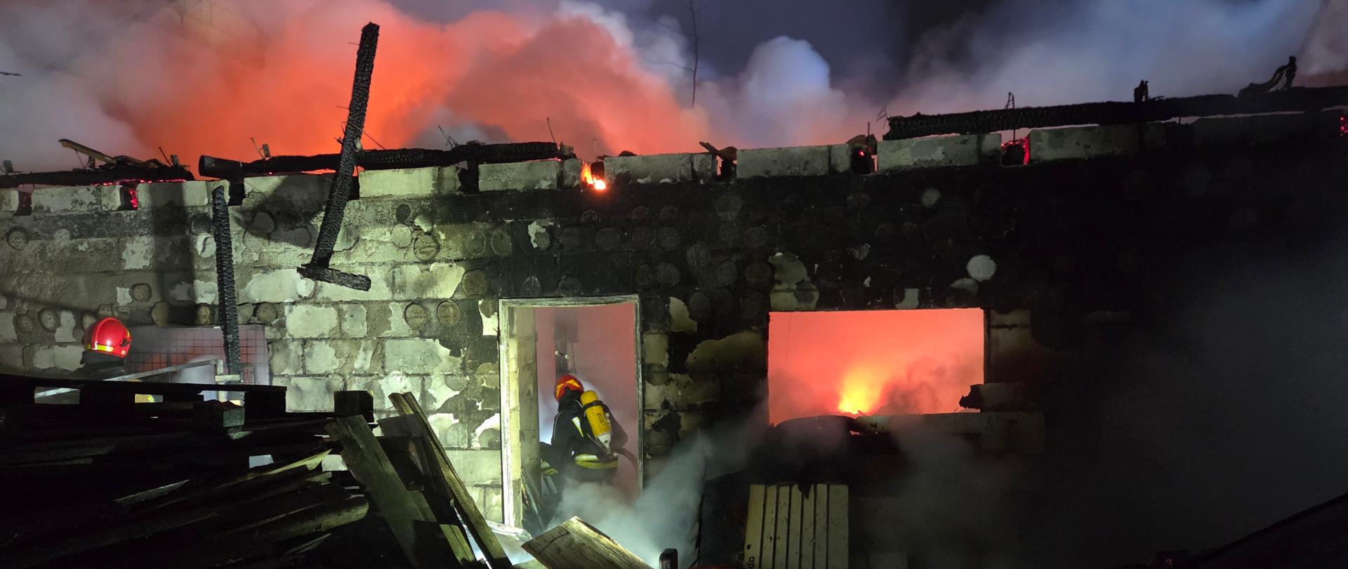 Pożar budynku gospodarczego, gm. Barczewo