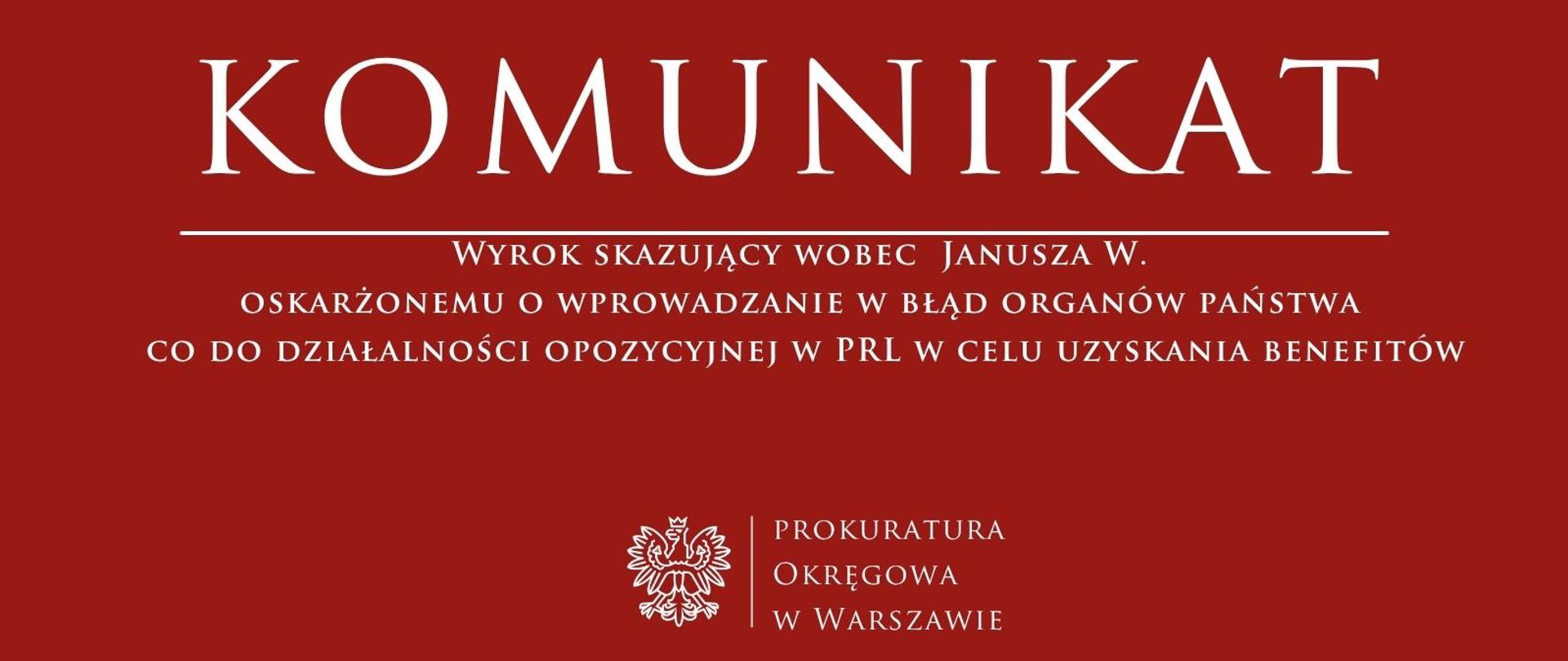 Komunikaty - Warszawa wyrok W.