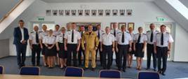 Szkolenie dla członków Odwoławczej Komisji Dyscyplinarnej przy Komendancie Głównym Państwowej Straży Pożarnej – zdjęcie zbiorowe uczestników szkolenia.