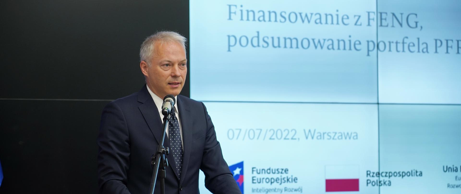3,2 mld zł na finansowanie start-upów w programie Fundusze Europejskie dla Nowoczesnej Gospodarki
Wiceminister Jacek Żalek podczas wystąpienia na konferencji