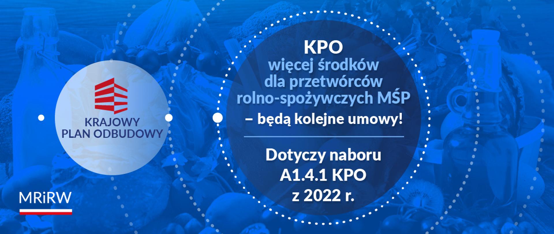 KPO Przetwórstwo rolno-spożywcze 