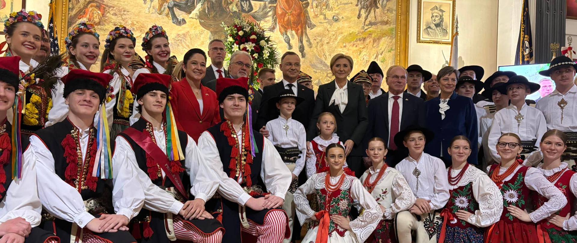 para prezydencka w Chicago w Muzeum Polskim w Ameryce podczas obchodów Dnia Pułaskiego z Polonią Chicago