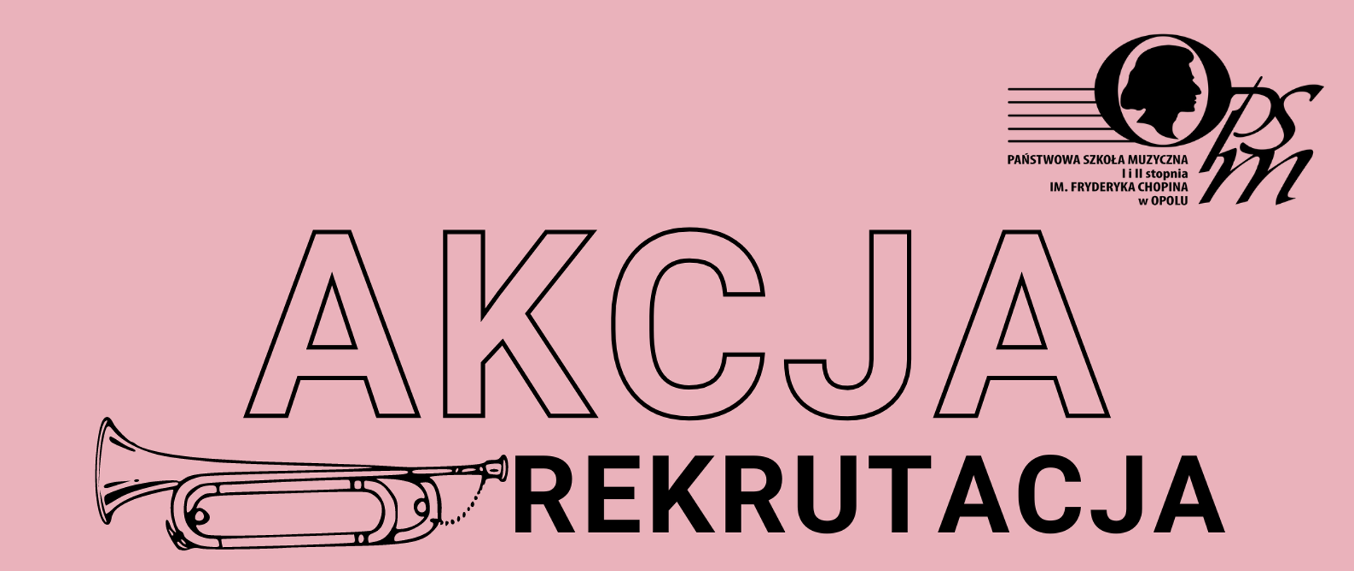 Plakat z informacją o koncercie. Na plakacie w różnych miejscach znajduje się ikonografia instrumentów dętych.