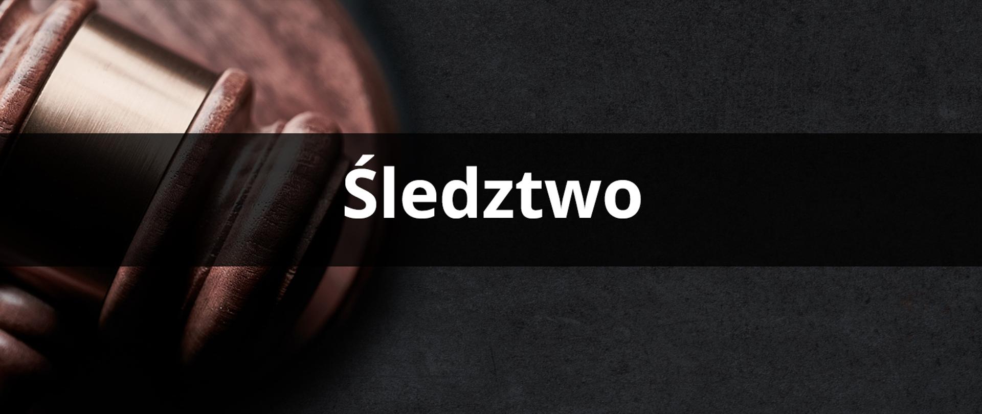 Grafika z napisem śledztwo