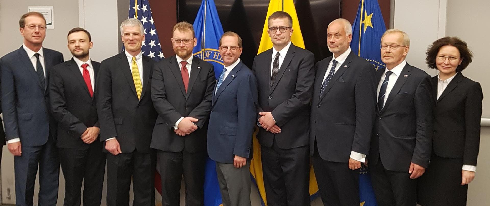 Minister zdrowia prof. Łukasz Szumowski oraz Alex Azar – sekretarz zdrowia i opieki społecznej USA 