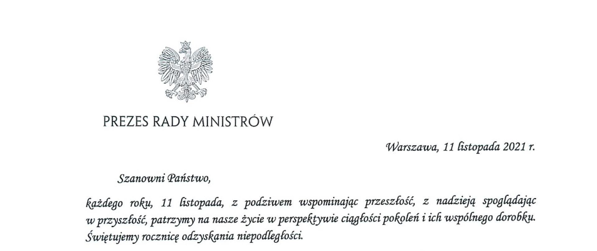 prezes rady ministrów