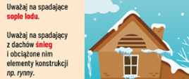 Ilustracja - śnieg na dachu