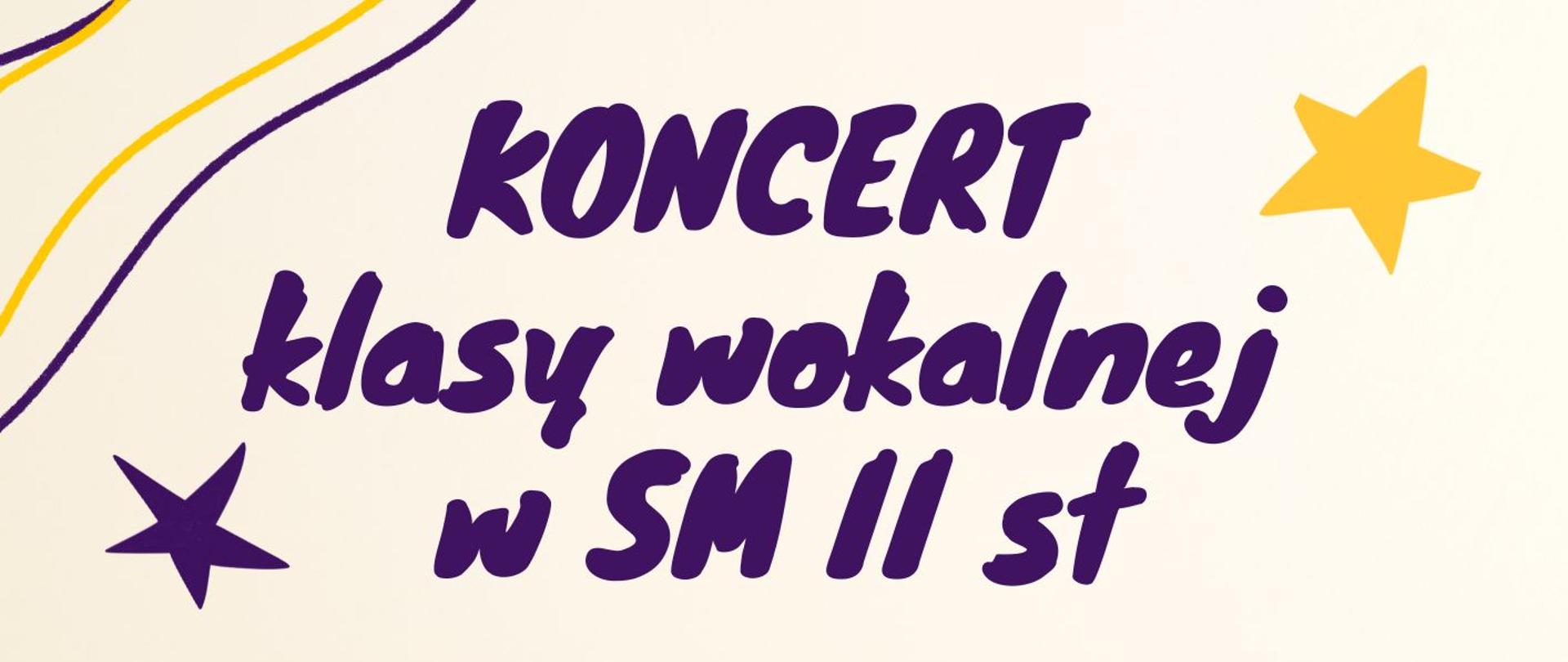 Koncert klasy wokalnej w SM II st. - informacja o wydarzeniu