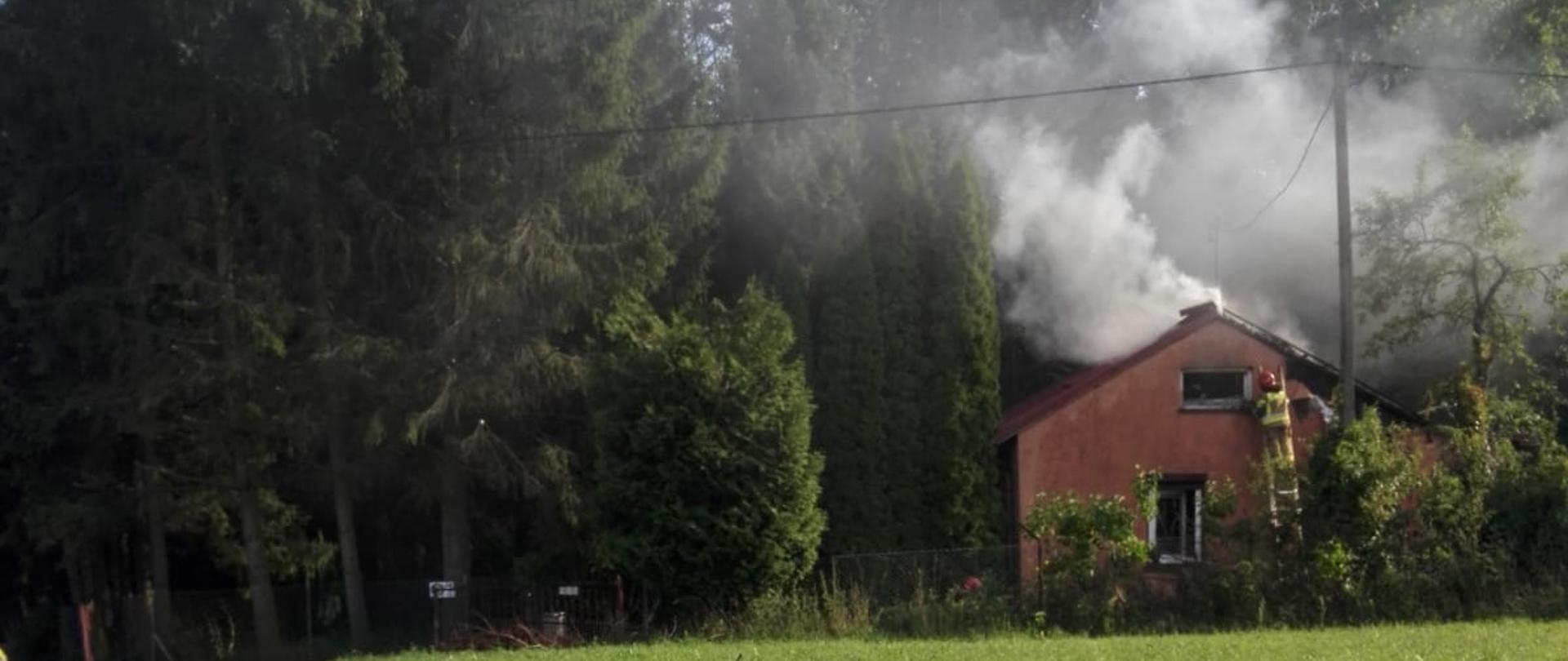 Pożar budynku mieszkalnego w m. Pniewo-Czeruchy