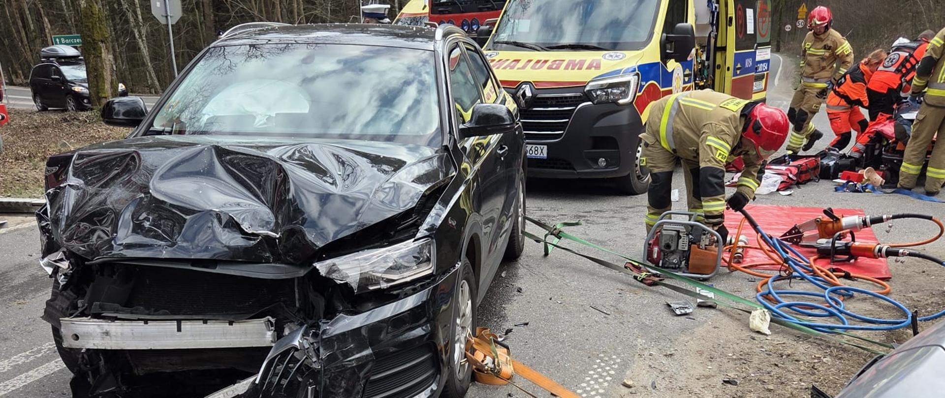 Wypadek na drodze powiatowej nr 1449