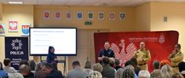 Spotkanie z dyrektorami szkół prowadzone przez komendantów PSP i policji