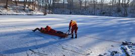 Ćwiczenia Ratownictwa Lodowego JRG PSP w Świebodzicach na akwenie Warszawianka