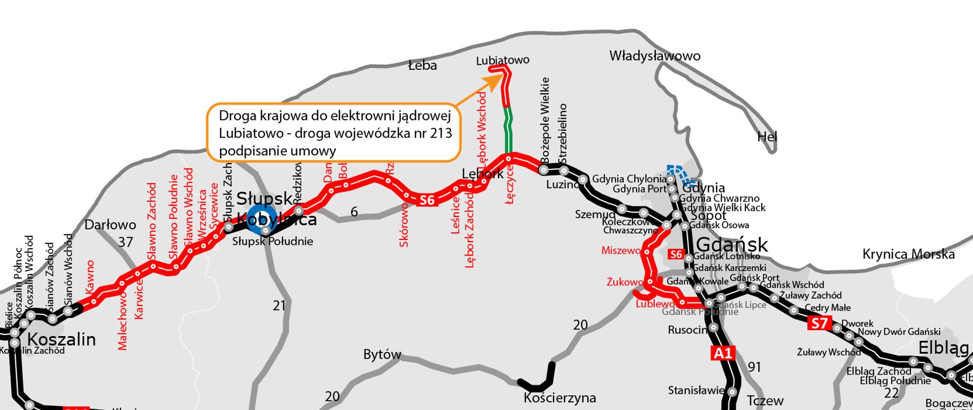 mapa z zaznaczona inwestycją