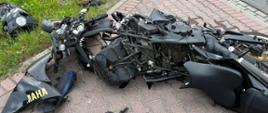 Wypadek drogowy z udziałem motocykla i samochodu osobowego na ul. Wrocławskiej w Kaliszu