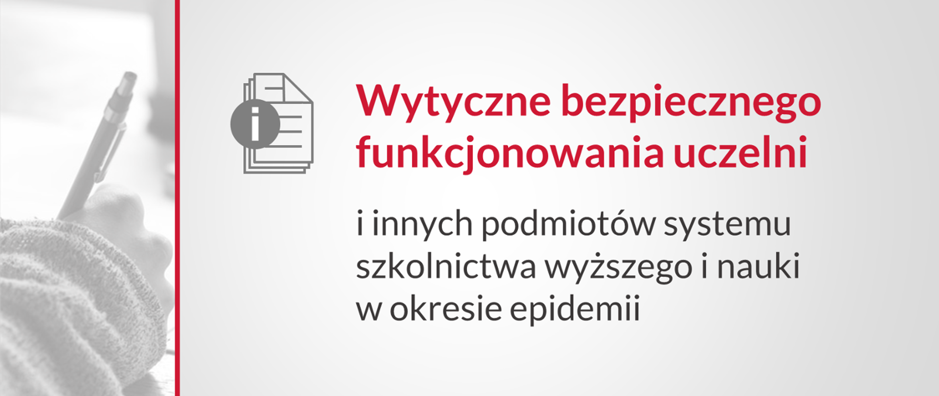 Wytyczne bezpiecznego funkcjonowania uczelni w okresie epidemii