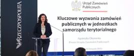 Agnieszka Olszewska, Prezes UZP w trakcie Gali wręczenia nagród Rankingu Samorządów dziennika Rzeczpospolita, fot. Cezary Piwowarski