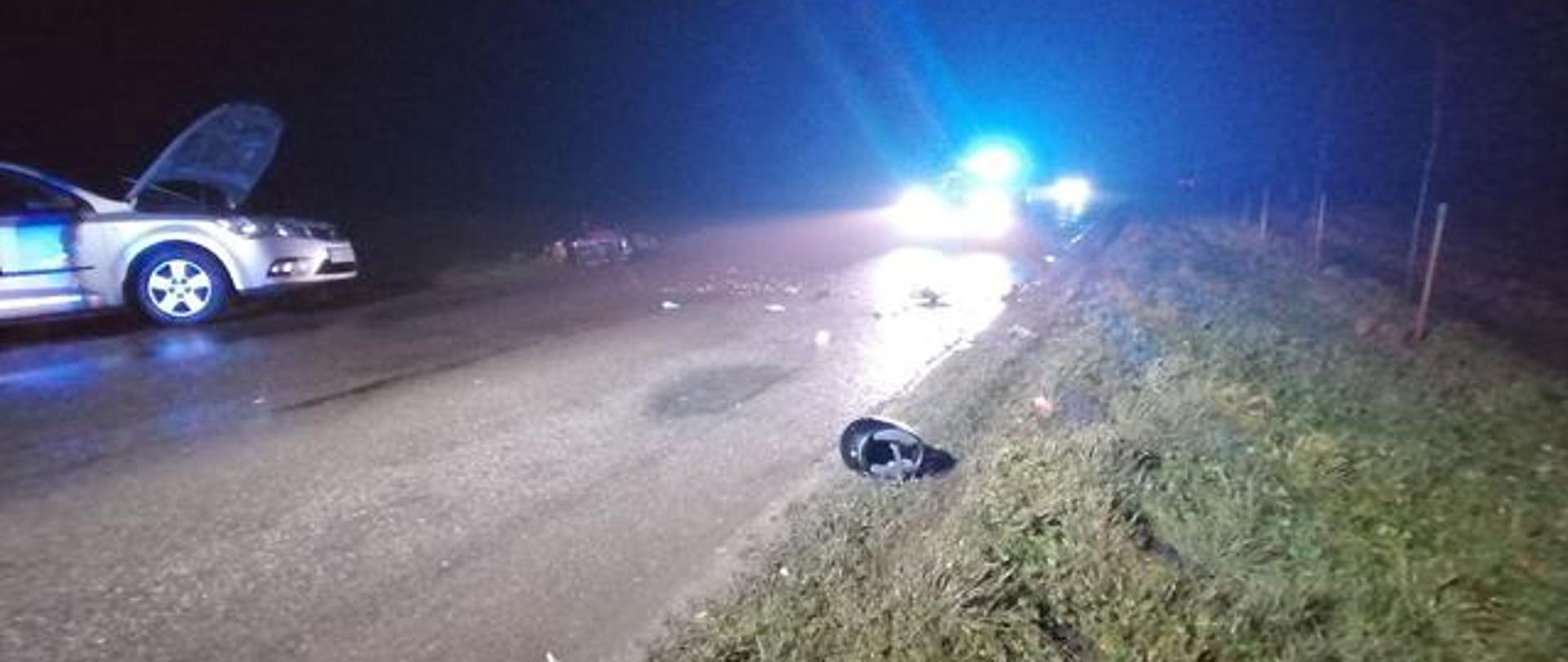 Zderzenie samochodu ze skuterem