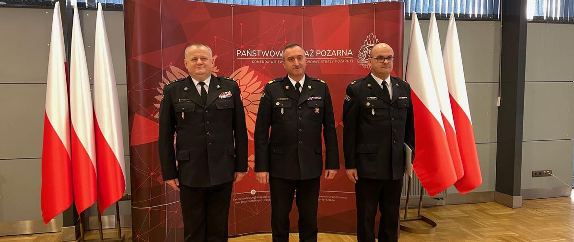 Małopolski Komendant Wojewódzki, Komendant Miejski oraz Z-ca komendanta miejskiego PSP.