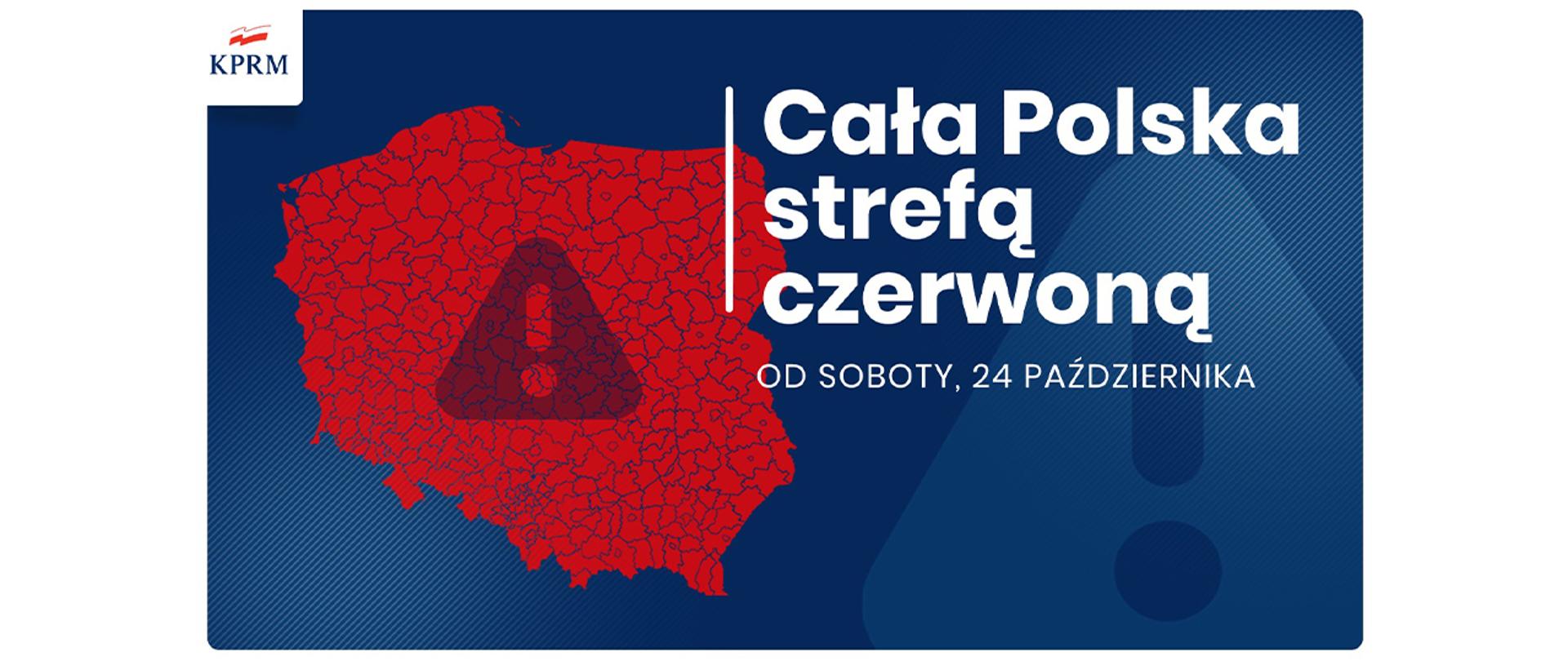 Grafika: cała Polska strefą czerwoną od soboty 24 października. 
