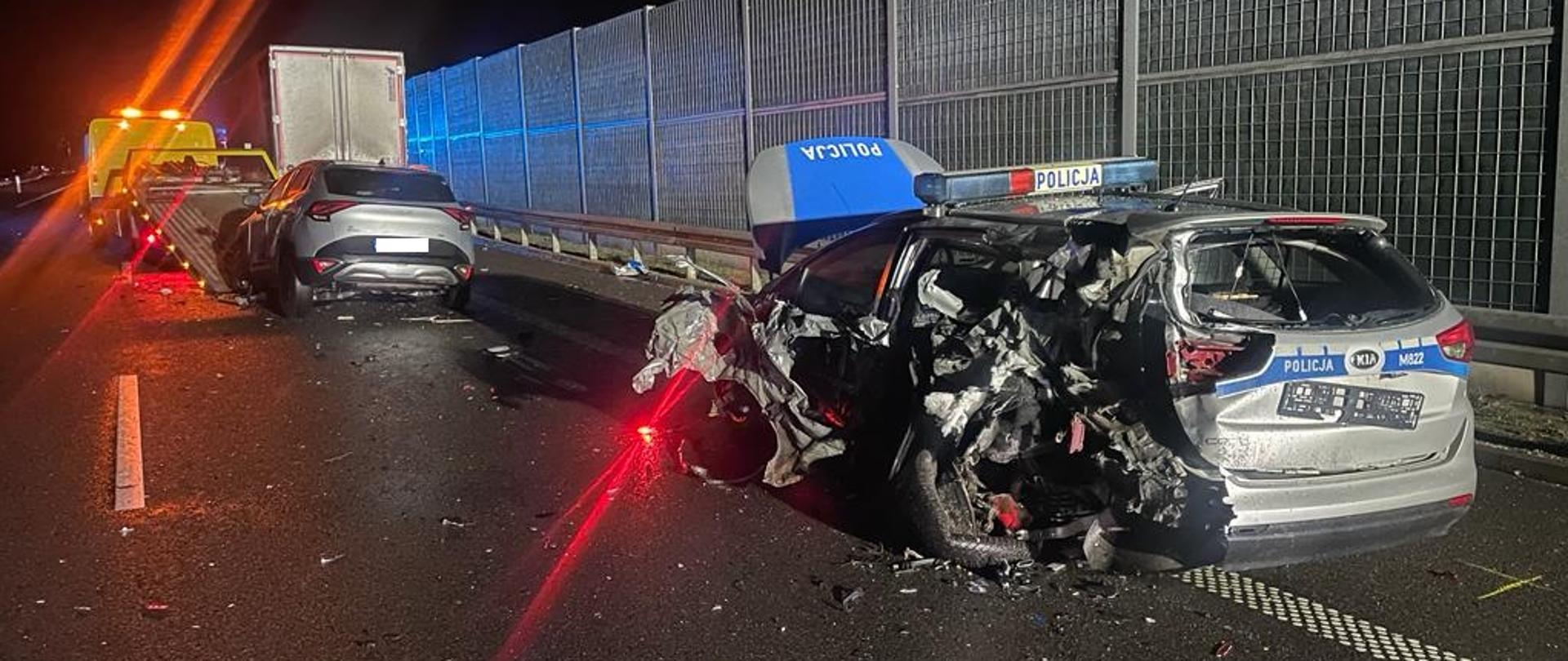 Wypadek na drodze S8 na wysokości miejscowości Nowe Zambrzyce