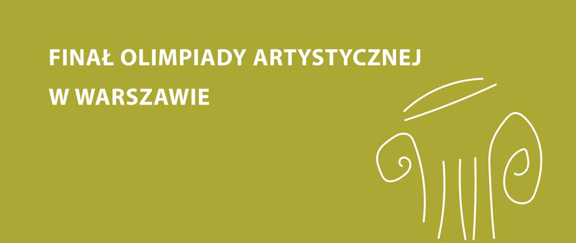 Biały napis na zielonym tle