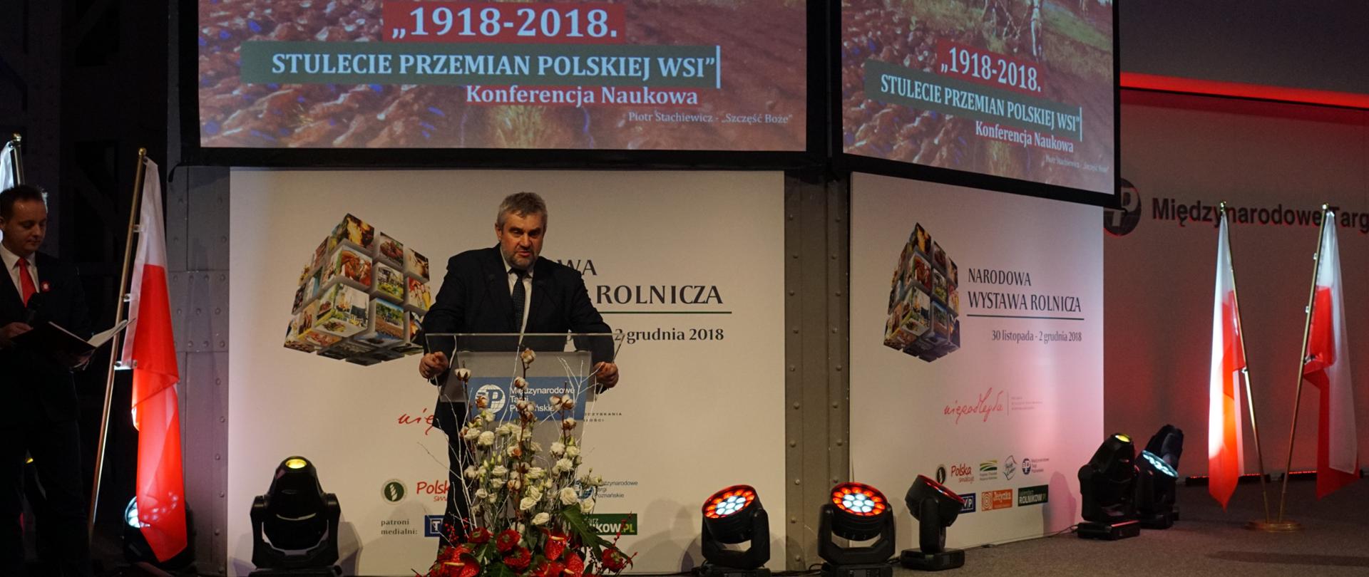 Wystąpienie ministra podczas konferencji naukowej