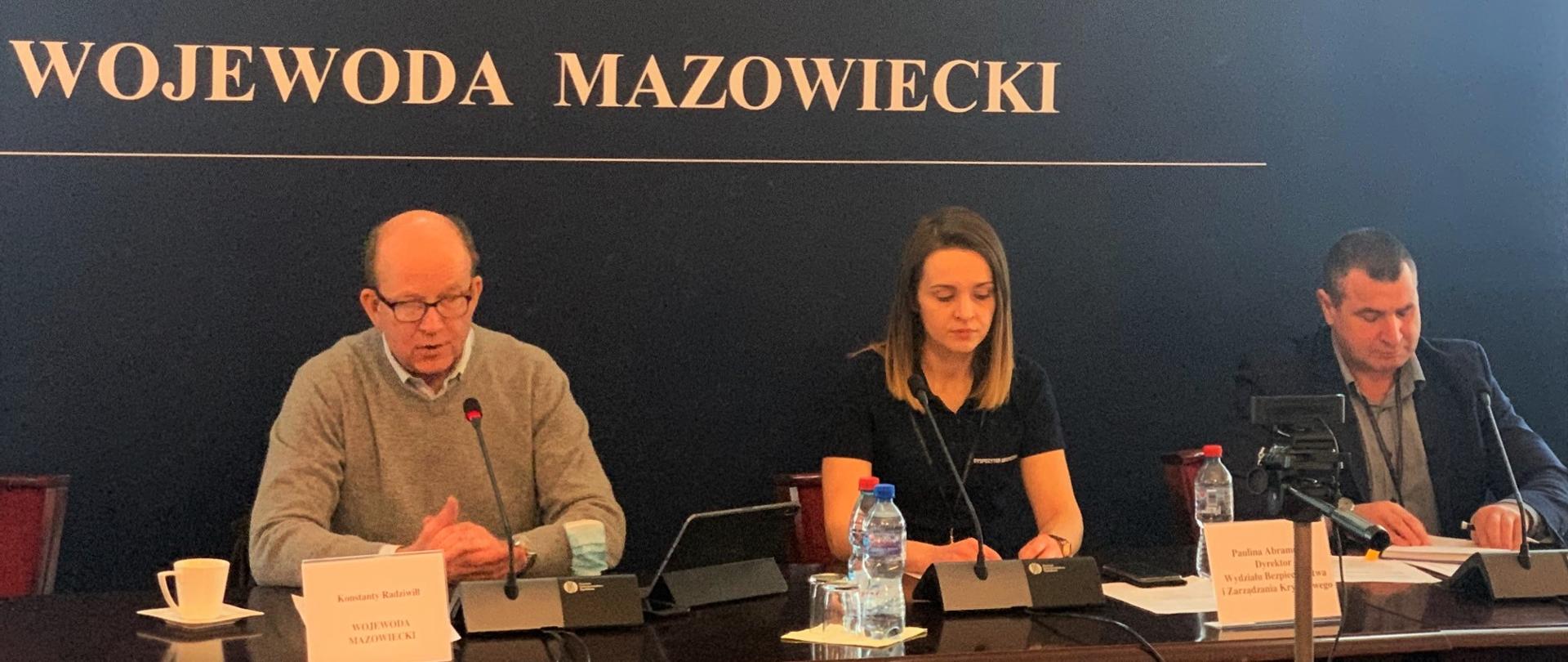 wideokonferencji ze starostami oraz prezydentami miast na prawach powiatu z województwa mazowieckiego