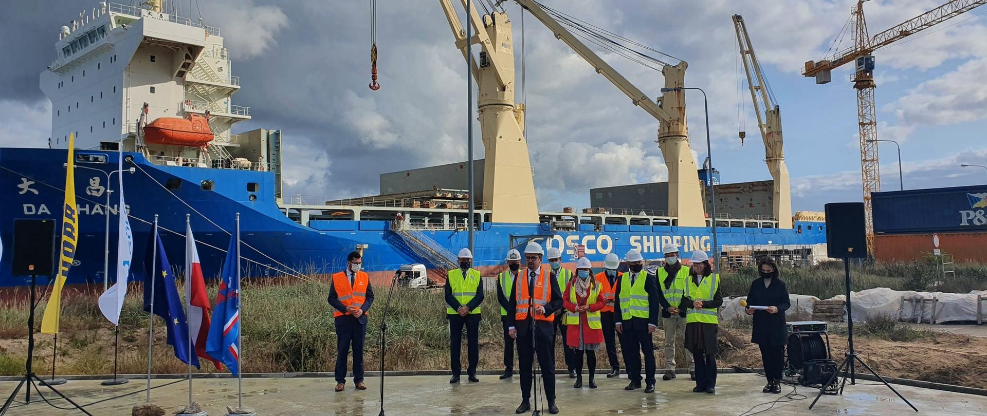 Wiceminister infrastruktury Marcin Horała w Świnoujściu