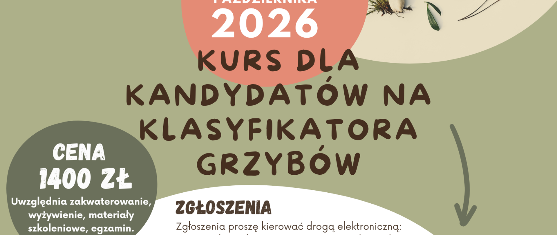 Kurs dla kandydatów na klasyfikatora Grzybów
