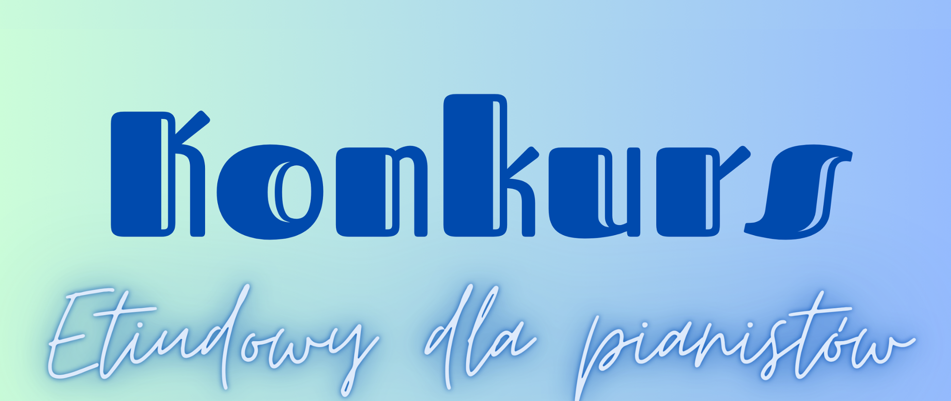 Plakat konkursu etiudowego dla piansitów w dniu 18 kwietnia 2024 w auli PSM I st. w Starogardzie Gdańskim. Ogłoszenie wyników i koncert laureatów godz. 17:00. Na środku plakatu fragment klucza wiolinowego z motywem klawiatury fortepianu/ 