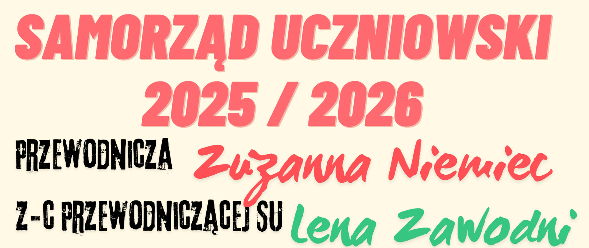Samorząd Uczniowski rok szkolny 2025/2026
