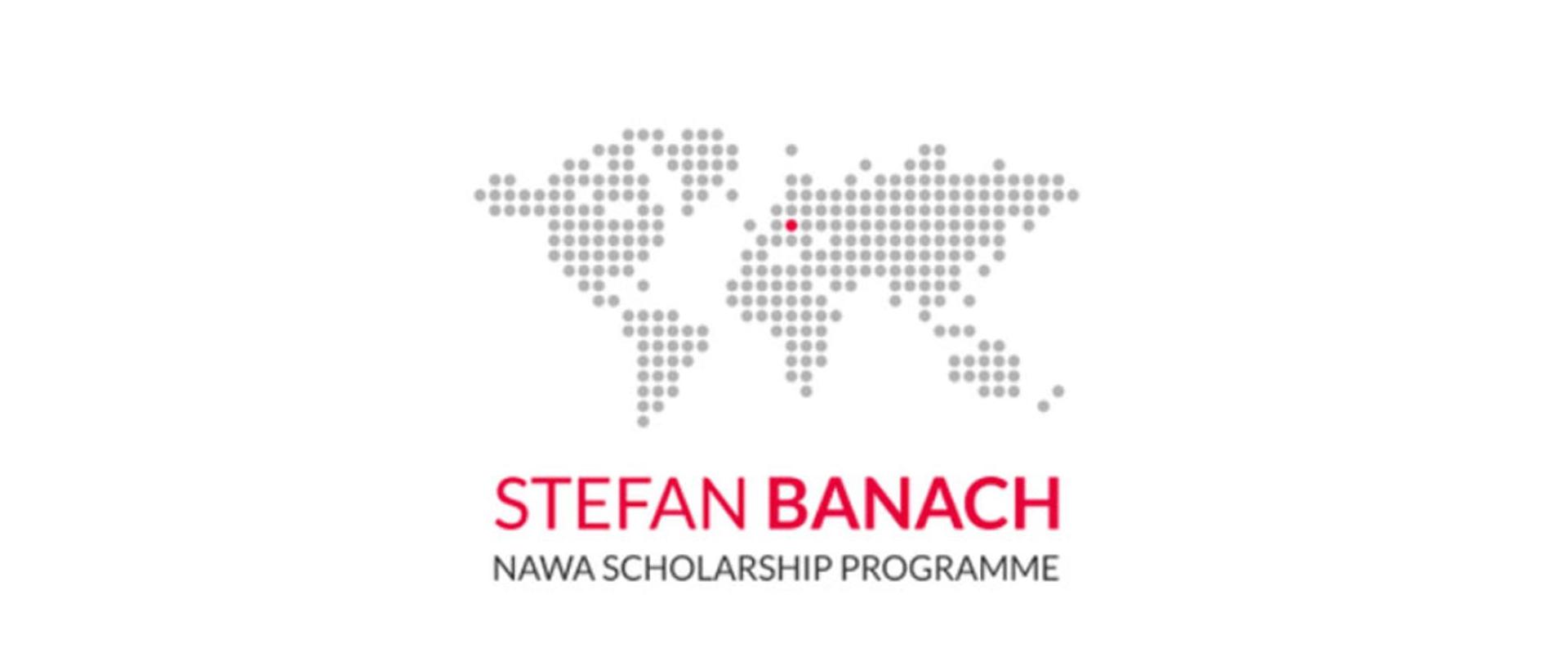 Grafika promująca program stypendialny Banach NAWA.