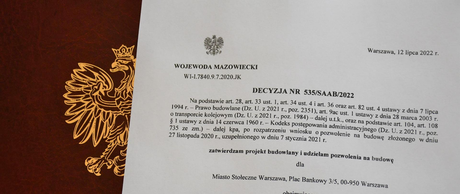 Budowa II linii metra – pozwolenie na budowę