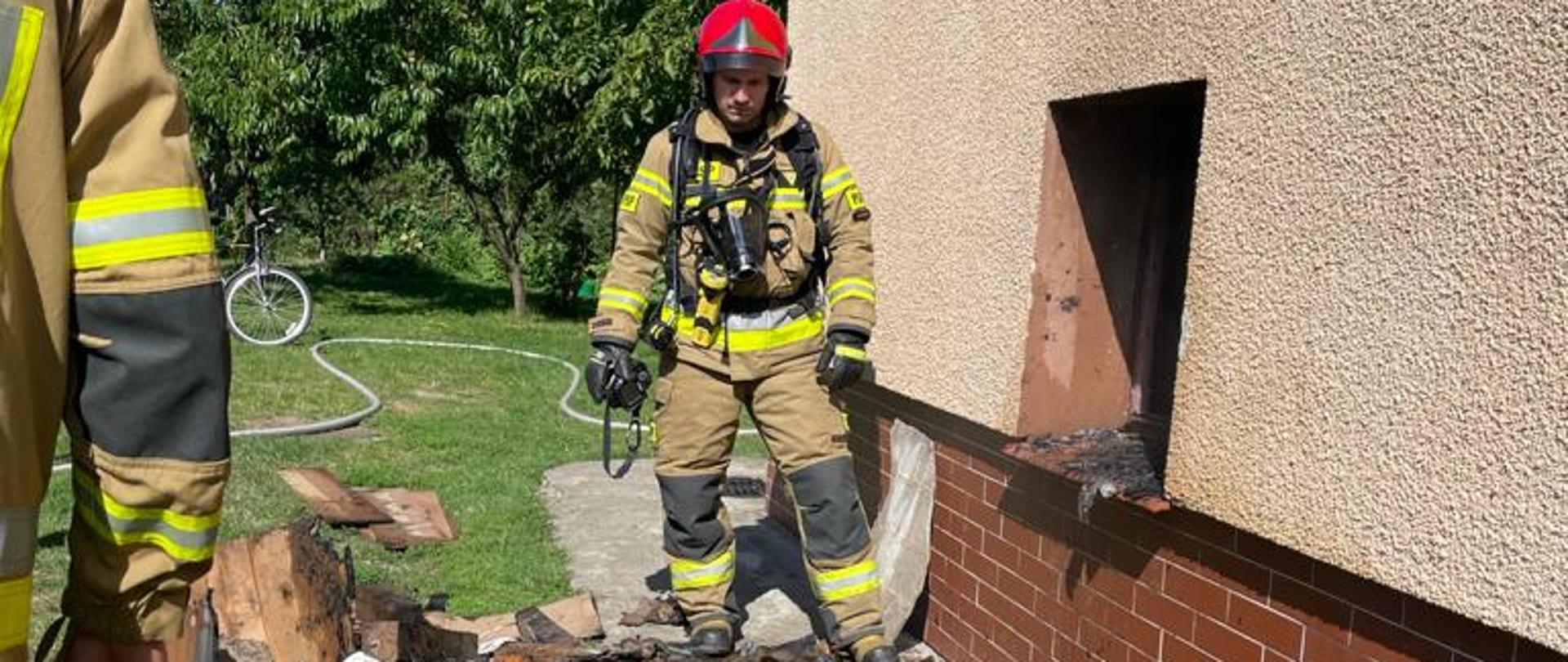 Pożar piwnicy domu mieszkalnego w Dąbrowie