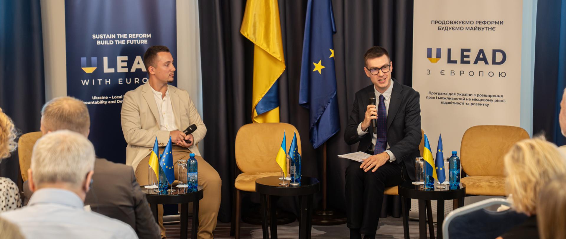 Dyrektor Marcin Chruściel podczas otwarcia warsztatów strategicznych w Kijowie 