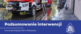Podsumowanie interwencji Jednostek Ochrony Przeciwpożarowej na terenie miasta Gliwice i powiatu gliwickiego w związku z intensywnymi opadami deszczu