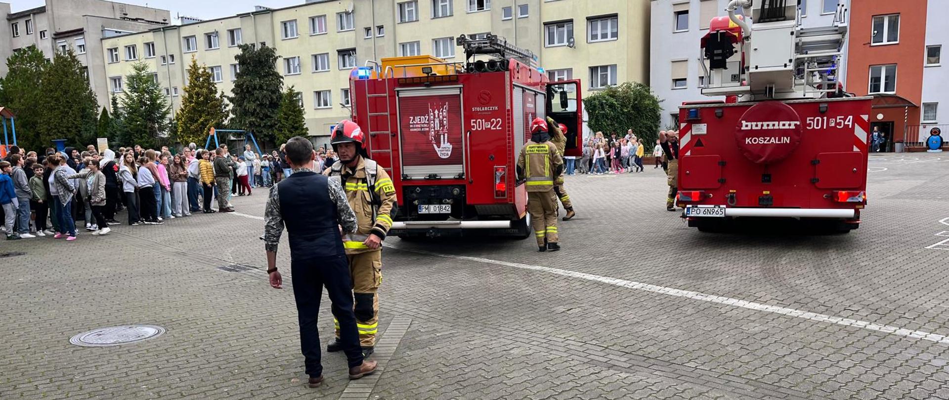 Ćwiczenia z ewakuacji w Szkole Podstawowej z udziałem JRG Międzychód