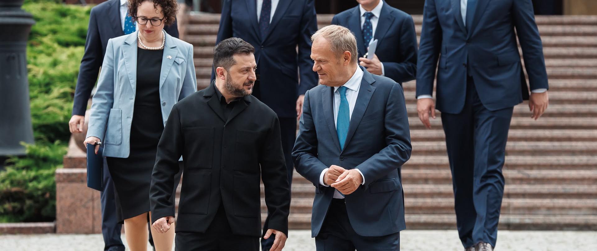Premier Donald Tusk i Prezydent Ukrainy Wołodymyr Zełenski